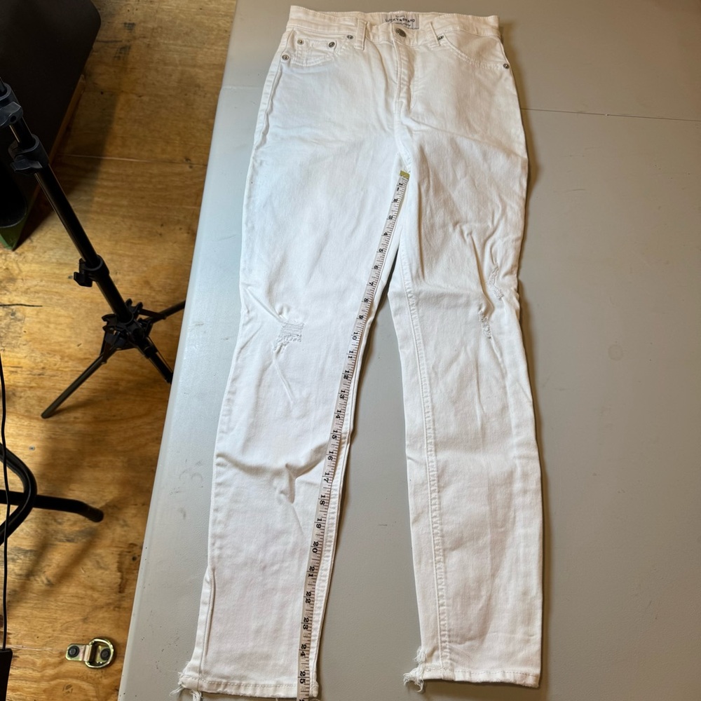 Lucky Brand High Rise White Bridgette Skinny Jeans